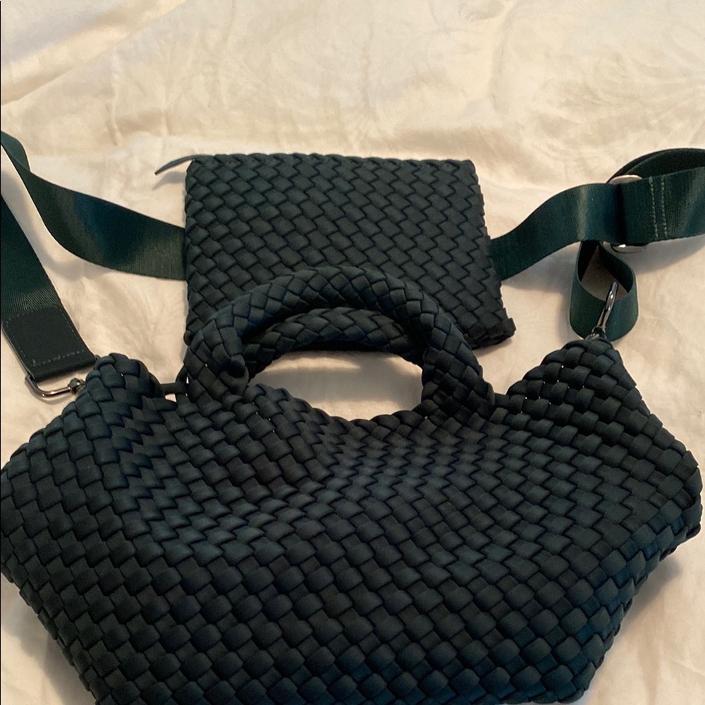 Naghedi small dark green tote